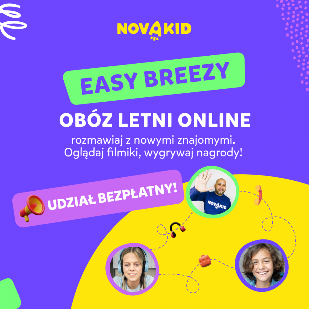 Take It Easy z Easy Breezy: Novakid ponownie zaprasza do udziału w wirtualnym, darmowym obozie językowym dla dzieci